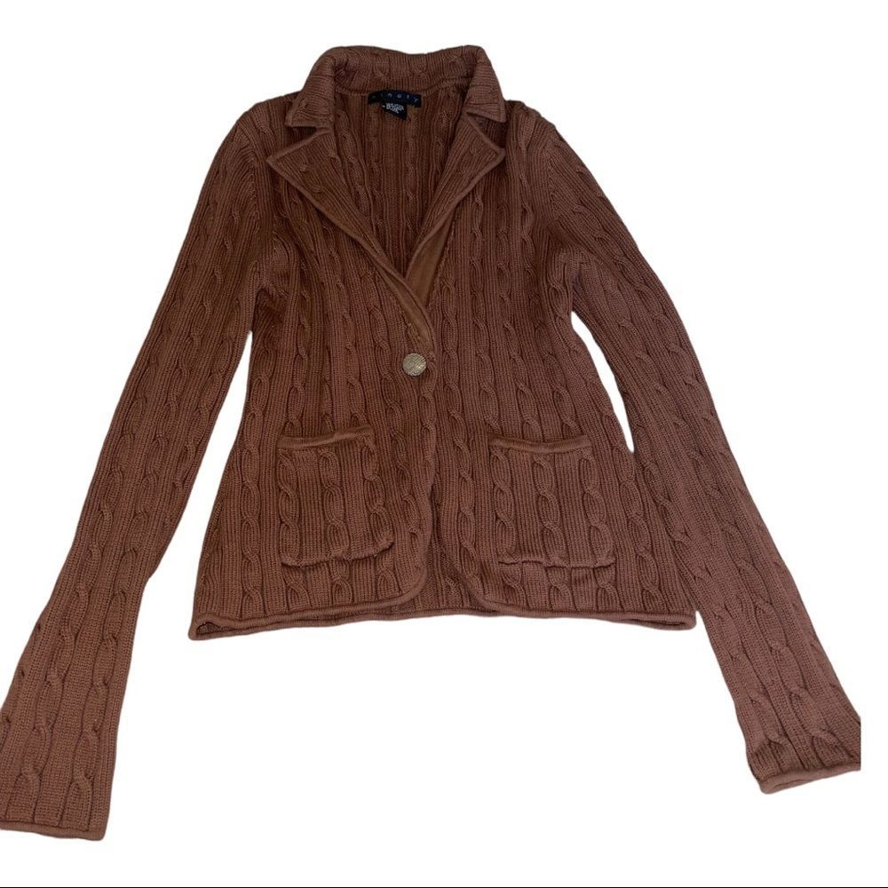 Brown Ninety size small button sweater jacket